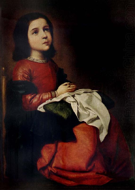 Francisco de Zurbaran The Adolescence of the Virgin china oil painting image